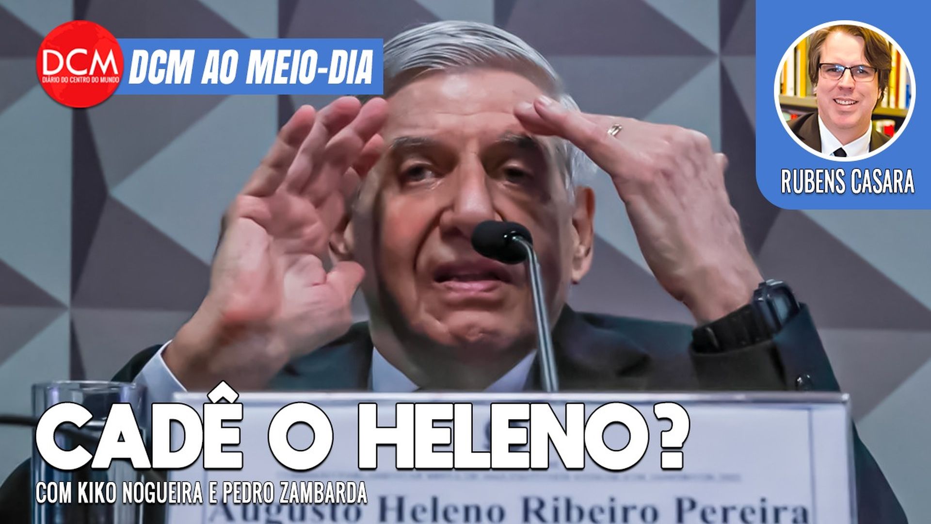 DCM Ao Meio-Dia: Malafaia condenado após caluniar o PT; cúpula militar tentou livrar Heleno de inquérito. Foto: Reprodução/DCMTV