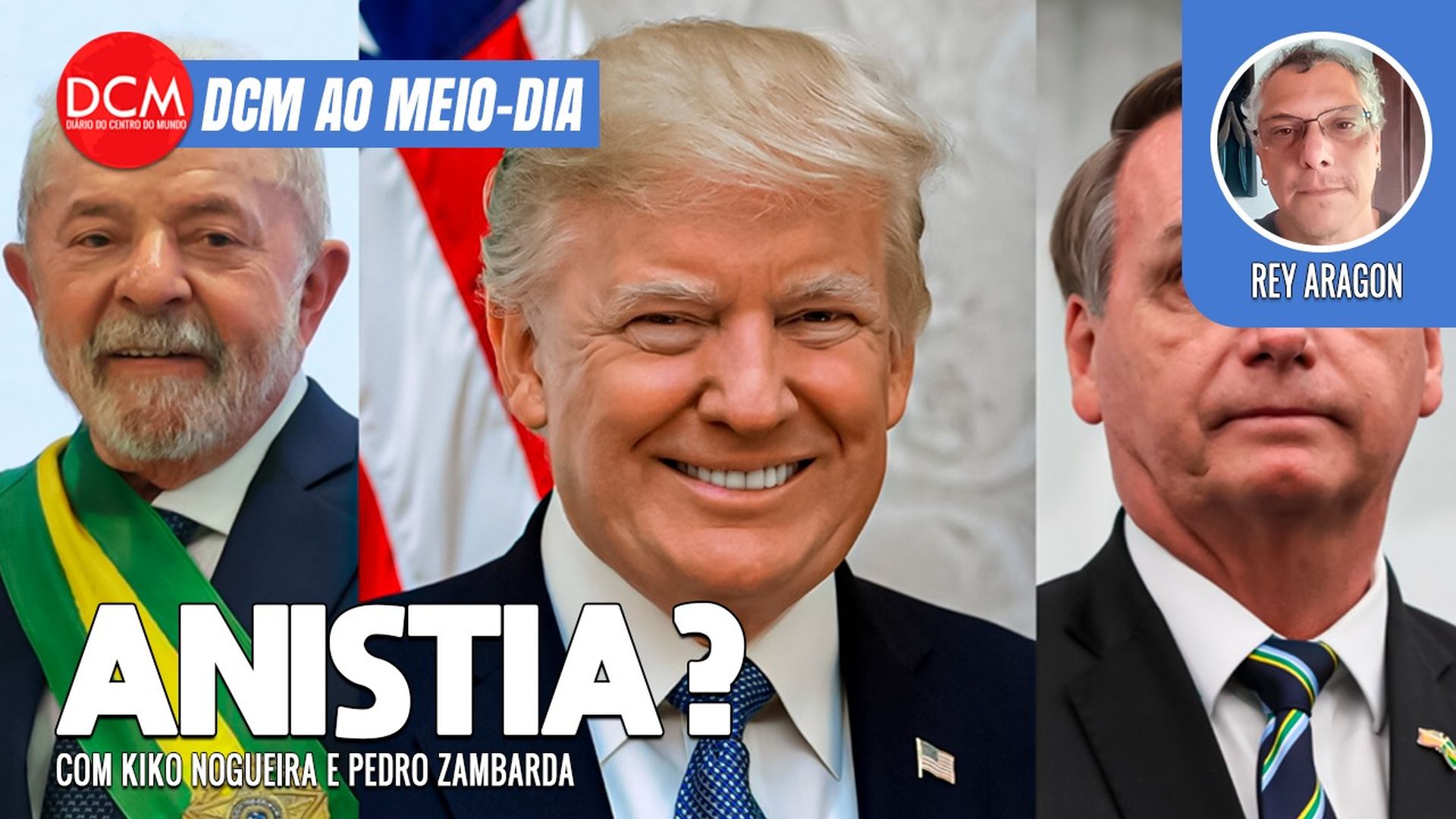 DCM Ao Meio-Dia: Lula parabeniza Trump; bolsonaristas e Musk apostam que STF pode anistiar Jair. Foto: Reprodução/DCMTV