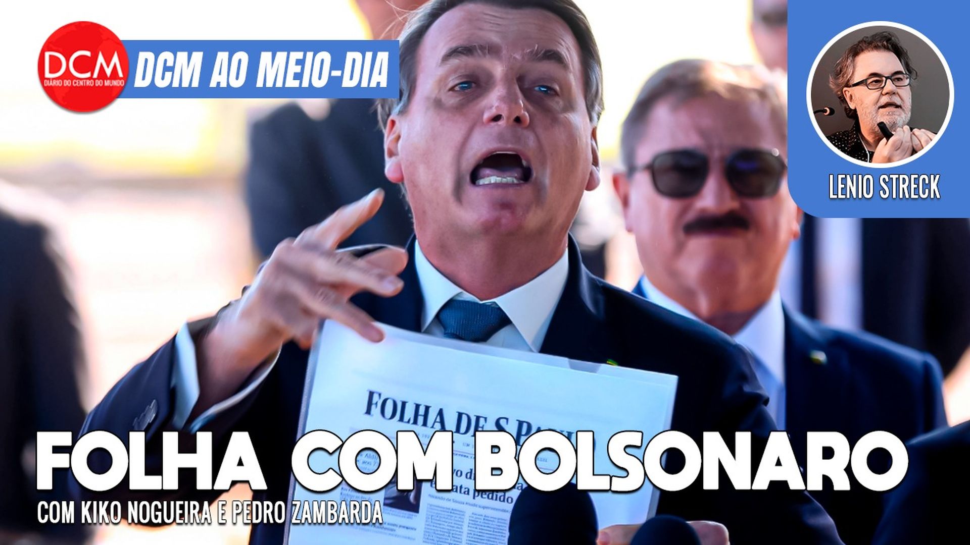 DCM Ao Meio-Dia: Folha publica artigo do golpista Bolsonaro sobre “democracia”; Lula: “Maduro é problema da Venezuela”. Foto: Reprodução/DCMTV