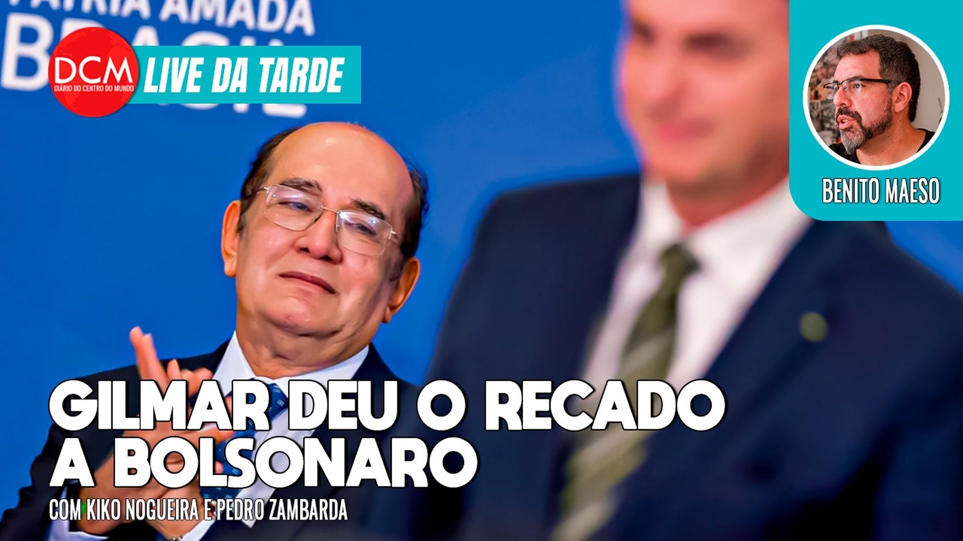 Live da Tarde: Gilmar descarta anistia e diz que "autores intelectuais" do plano para m4t4r Lula serão punidos. Foto: Reprodução/DCMTV