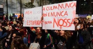 Manifestação contra o estupro