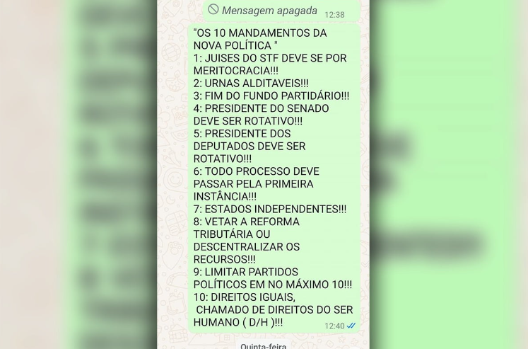 Postagem de Francisco Wanderley Luiz - Reprodução/Redes Sociais