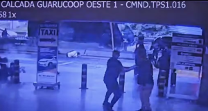 imagem de câmera de segurança com o momento exato da execução do empresário Antônio Vinicius Lopes Gritzbach