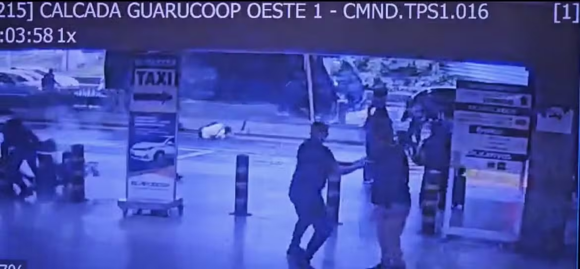 imagem de câmera de segurança com o momento exato da execução do empresário Antônio Vinicius Lopes Gritzbach