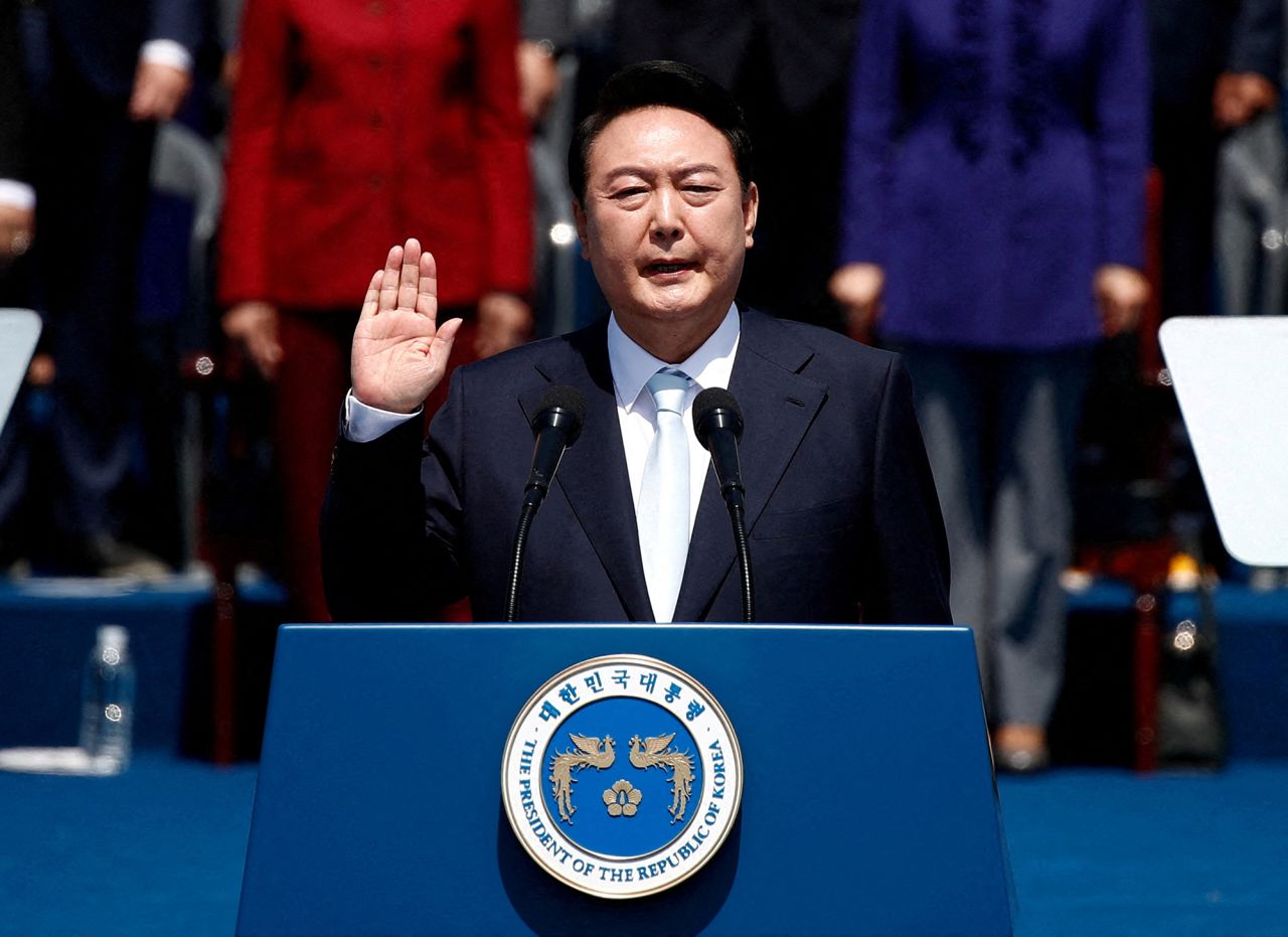 O presidente da Coreia do Sul, Yoon Suk Yeol