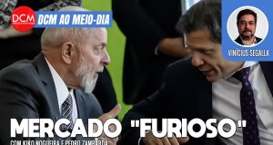 DCM Ao Meio-Dia: Quaest mostra que mercado está ‘furioso’ com Lula; Tarcísio protege Derrite na m4t4nç4 da PM. Foto: Reprodução/DCMTV