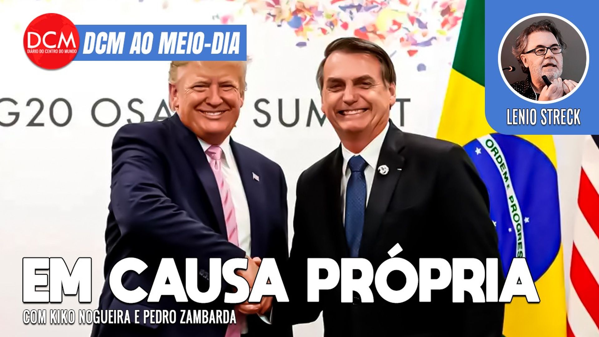DCM Ao Meio-Dia: Em causa própria, Bolsonaro diz que Trump vai anistiar terroristas do Capitólio. Foto: Reprodução/DCMTV