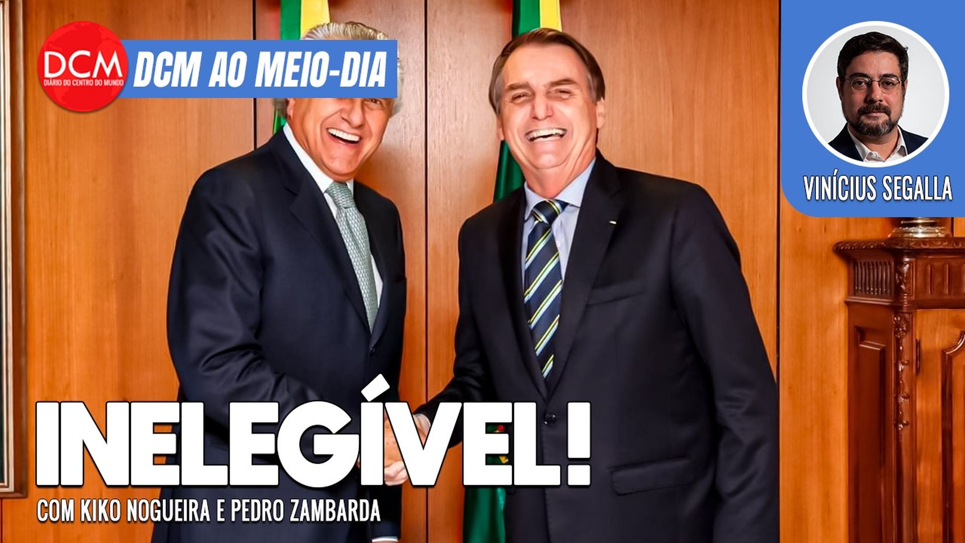 DCM Ao Meio-Dia: Justiça deixa Caiado inelegível; Quaest: 75% aprovam isenção de IR para quem ganha até R$ 5 mil. Foto: Reprodução/DCMTV
