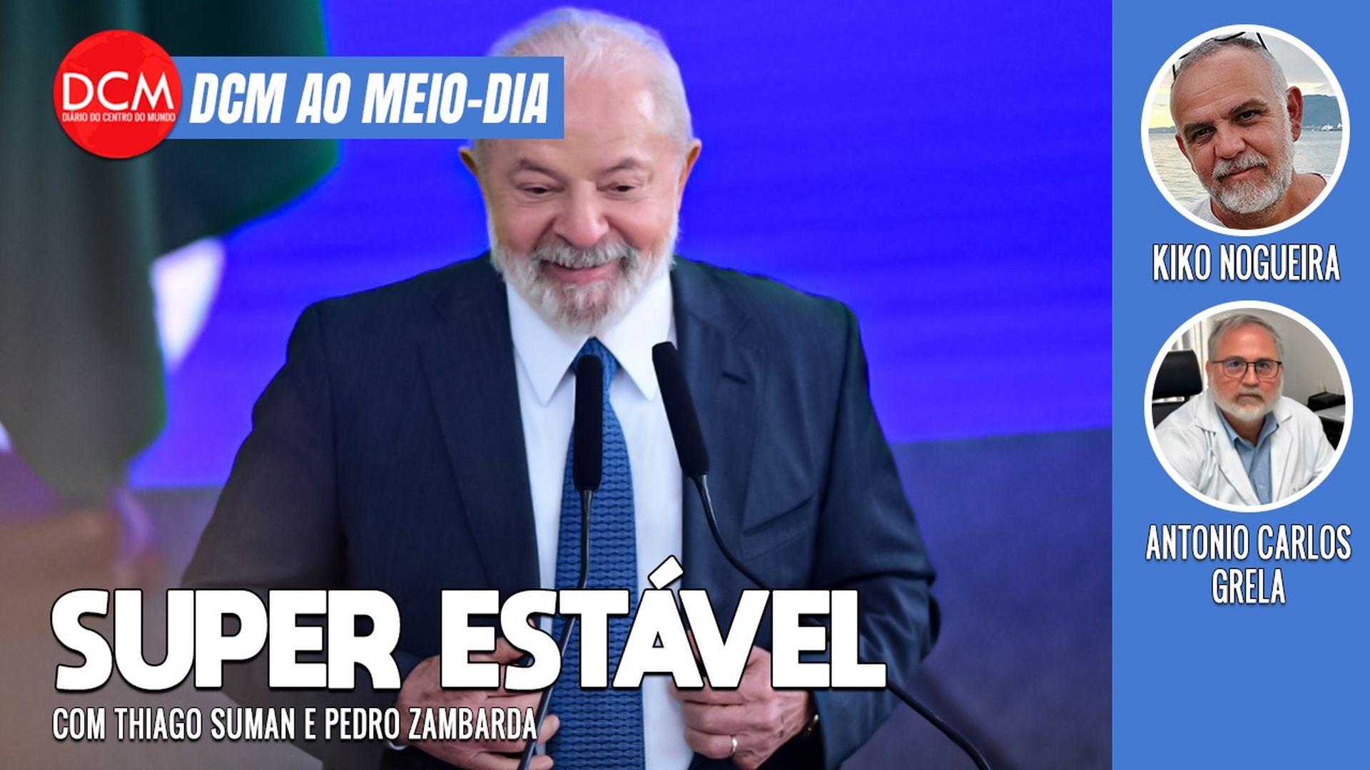 DCM Ao Meio-Dia: Lula está "super estável" e deve ter alta "na semana que vem", dizem médicos. Foto: Reprodução/DCMTV
