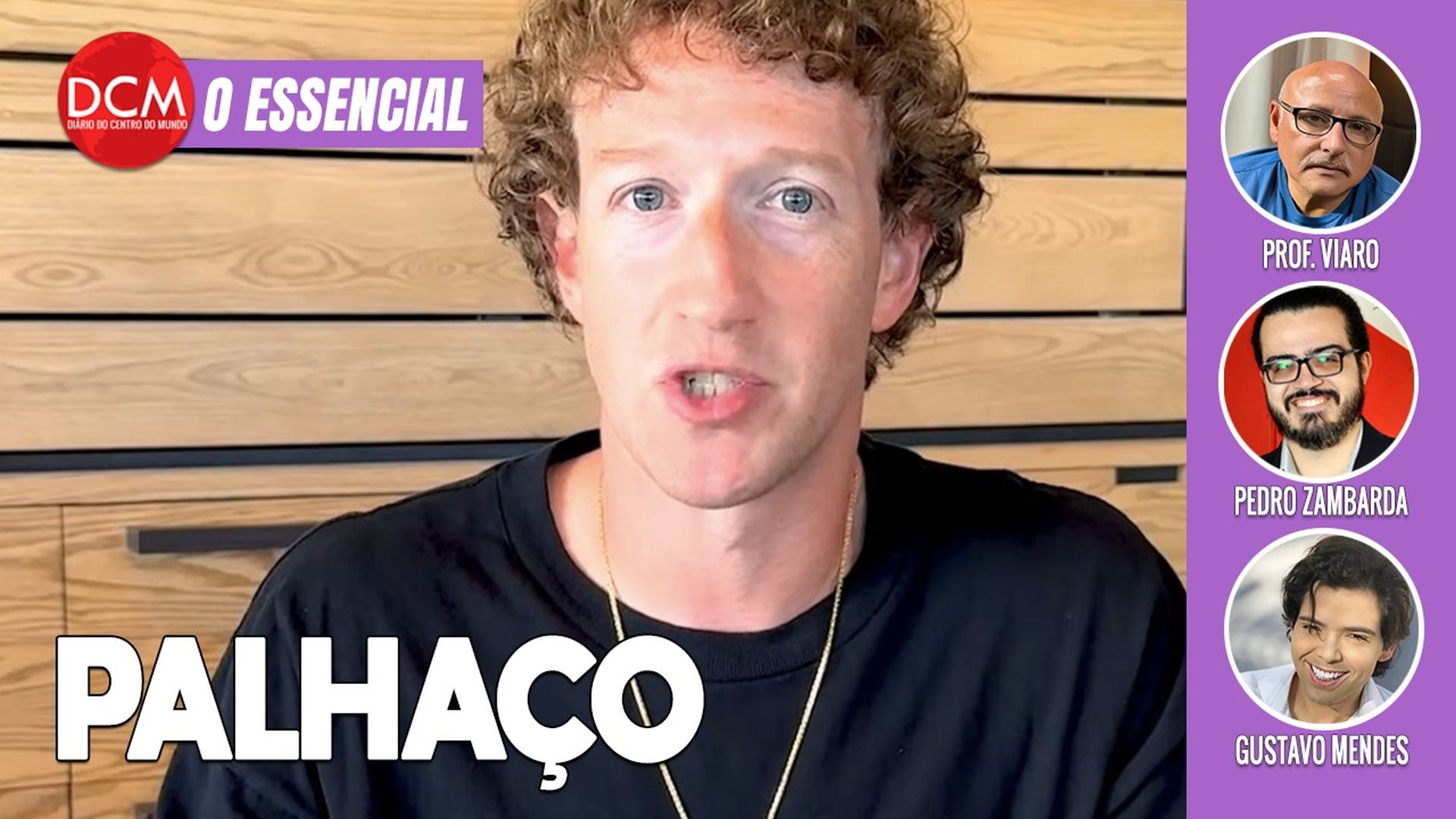 Essencial do DCM: MPF decide acionar Meta no Brasil após ameaças do palhaço Zuckerberg. Foto: Reprodução/DCMTV