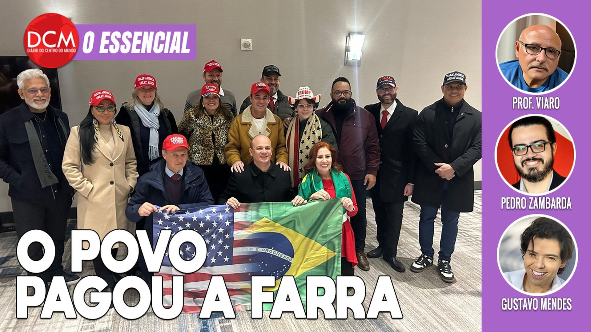 Essencial do DCM: Bolsonaristas usam spa nos EUA e você paga; Malafaia se desespera com deportação de fieis. Foto: Reprodução/DCMTV