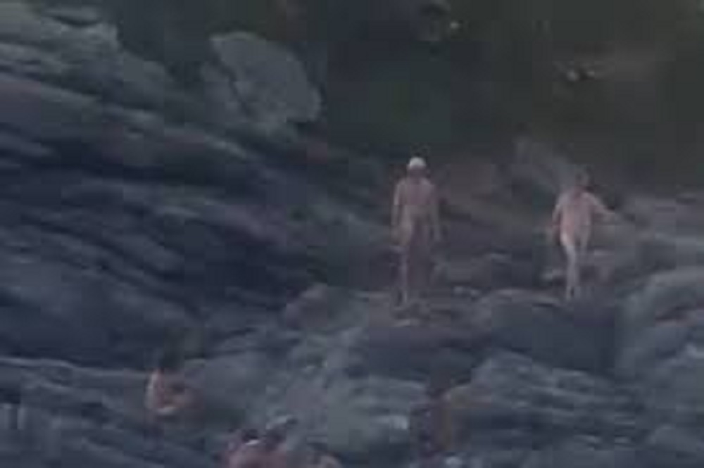 Homens foram flagrados em uma orgia nas proximidades das pedras da praia Olho de Boi
