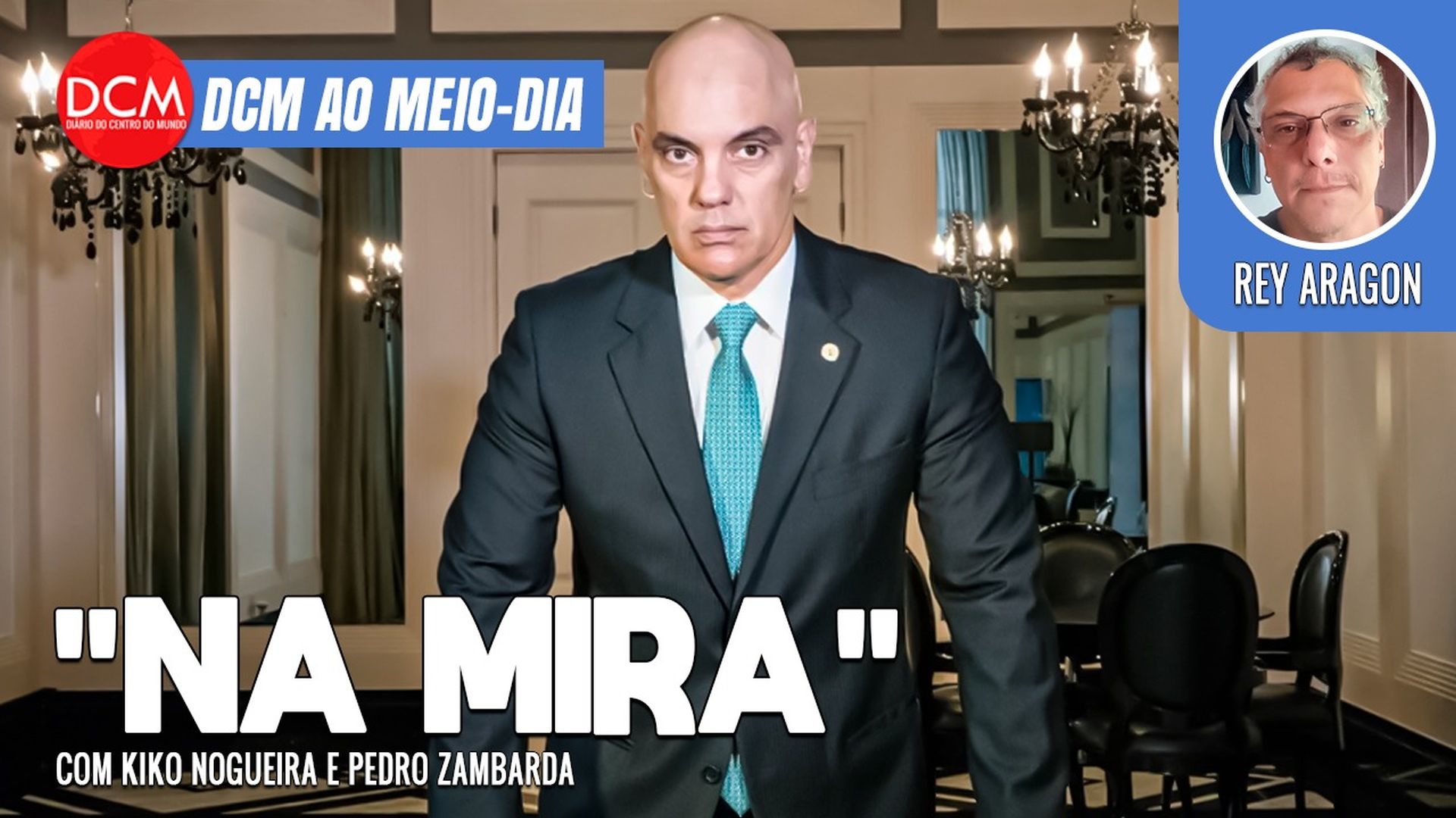 DCM Ao Meio-Dia: Em áudio, policial federal menciona plano para matar Moraes: “Estavam com ele na mira”. Foto: Reprodução/DCMTV
