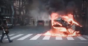 Imagens de caos em Buenos Aires, na Argentina