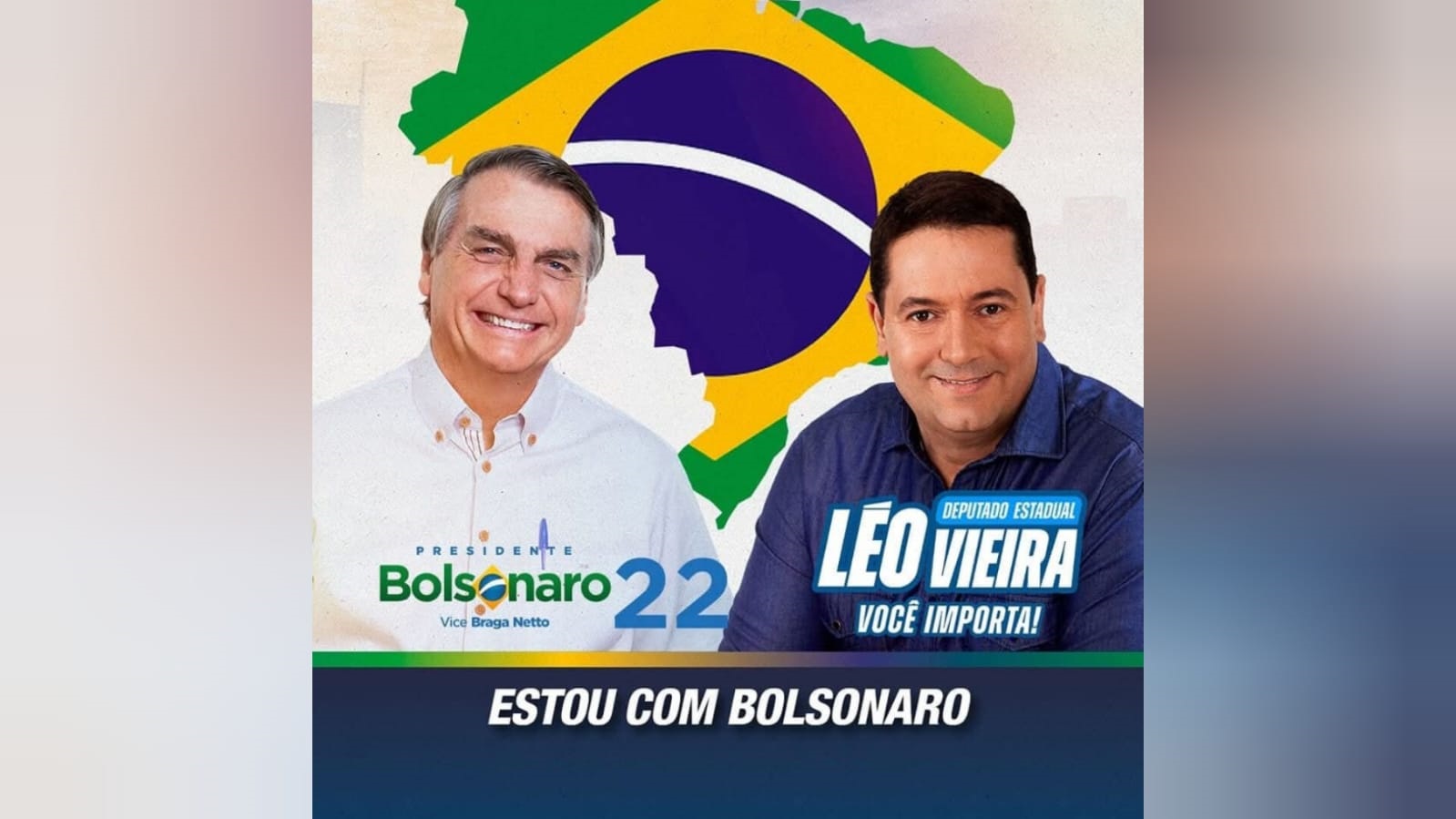 O ex-presidente Jair Bolsonaro (PL) e o prefeito de São João de Meriti (RJ), Leo Vieira (Republicanos)