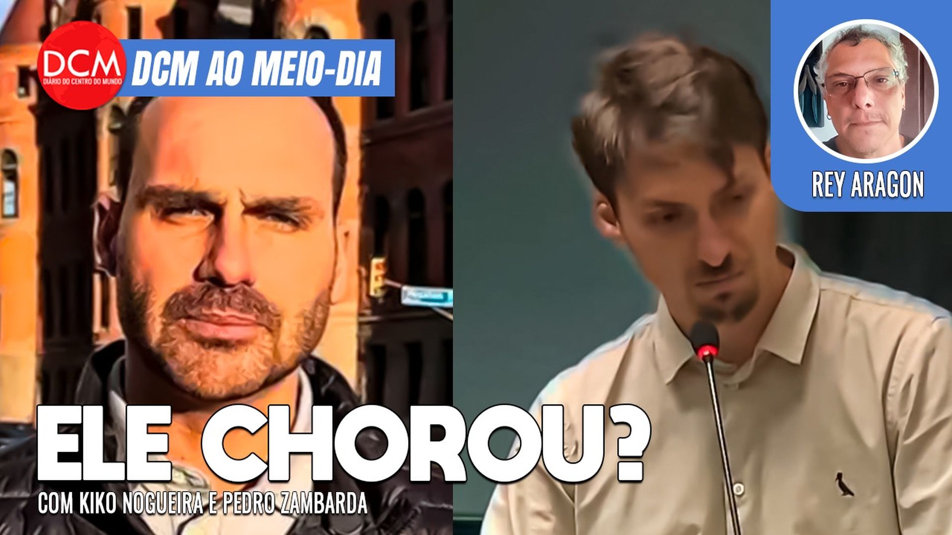DCM Ao Meio-Dia: Aliados de Eduardo Bolsonaro mapeiam bens de ministros do STF no exterior; o choro de Jair Renan. Foto: Reprodução/DCMTV