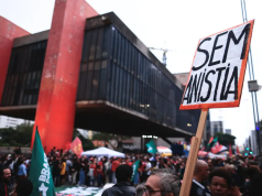 Manifestação contra a anistia perto do MASP