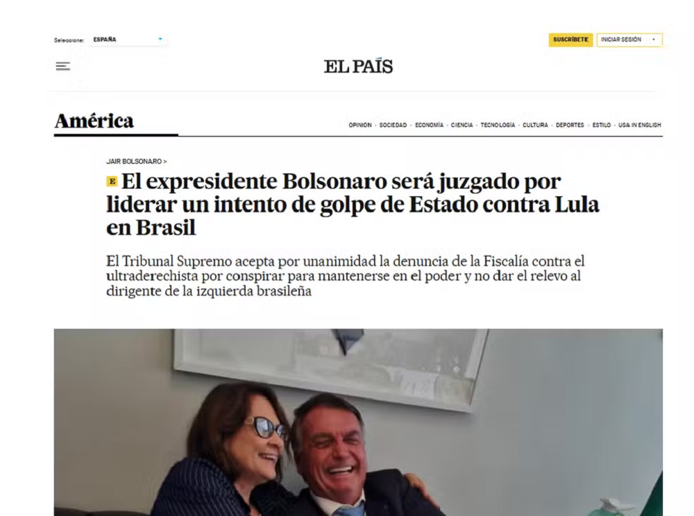 Matéria do jornal espanhol El Pais