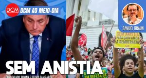 DCM Ao Meio-Dia: Atos contra anistia de golpistas em todo o Brasil neste domingo; Bolsonaro admite golpe. Foto: Reprodução/DCMTV