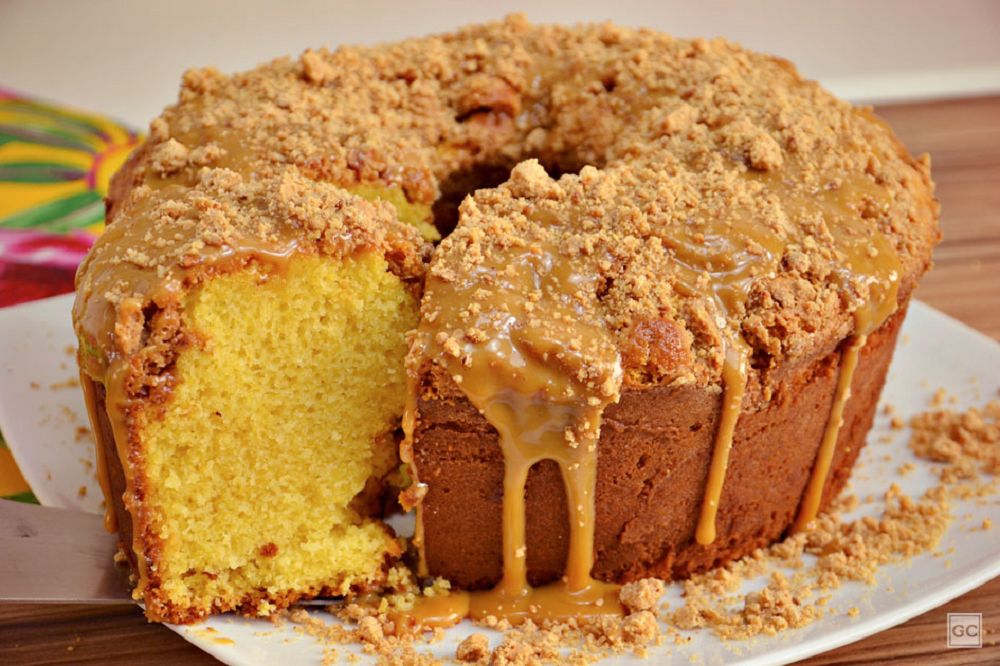 bolo de fubá com paçoca