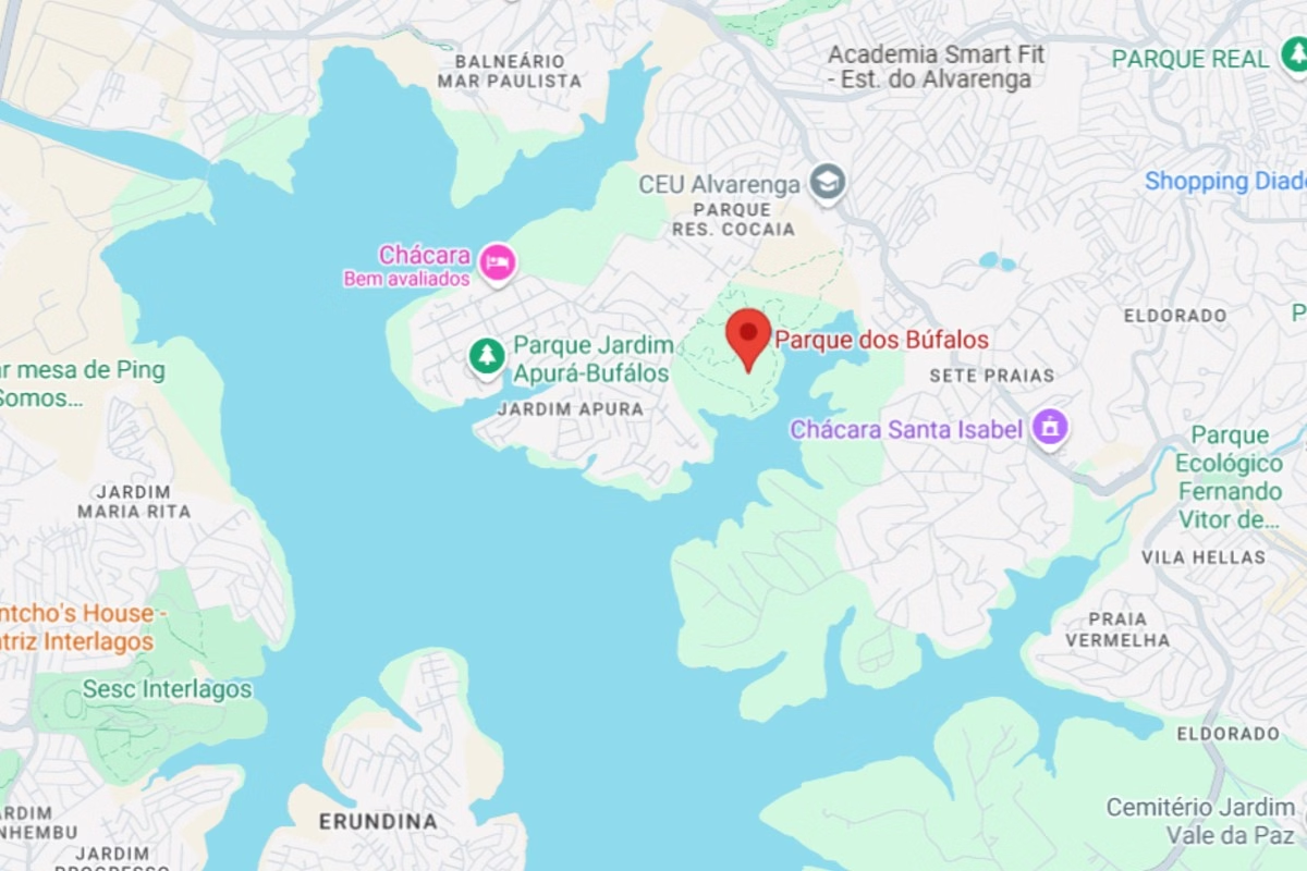 Mapa do local onde foi encontrado o cemitério clandestino