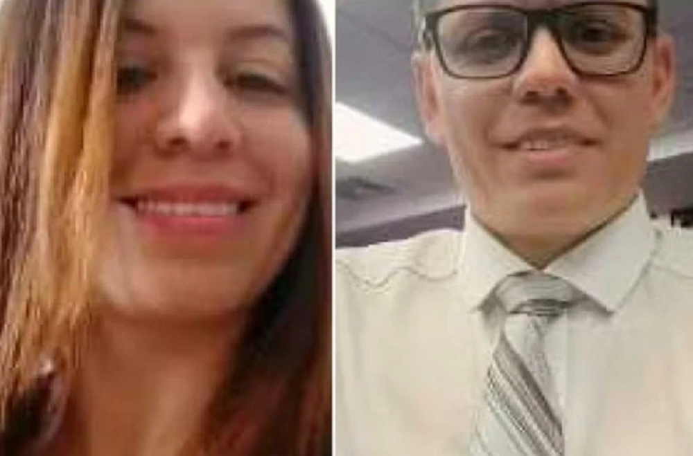 Montagem de duas fotos de Celma e Isac Lopes dos Reis