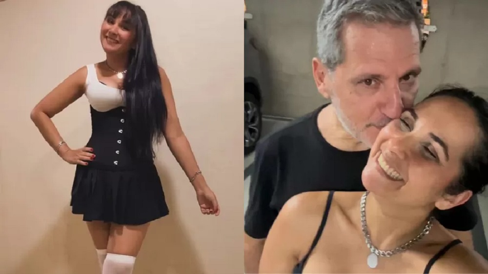 montagem de fotos de nina sozinha e com Gladius