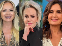 Montagem de fotos de Eliana, Ana Maria Braga e Fátima Bernardes