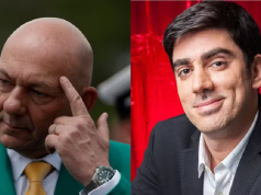 Montagem de fotos de empresário Luciano Hang contra Marcelo Adnet