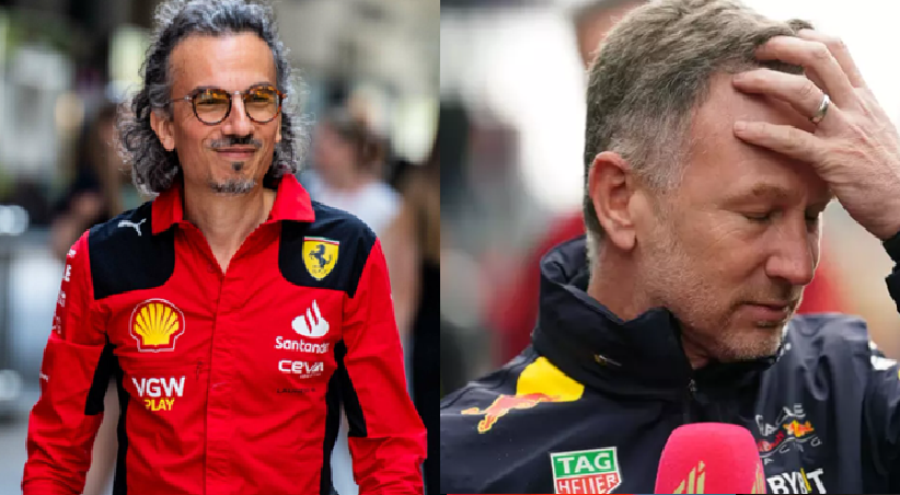 Maurent Marker e Christian Horner. Fotomontagem: Escuderia Ferrari / Escuderia Ferrari