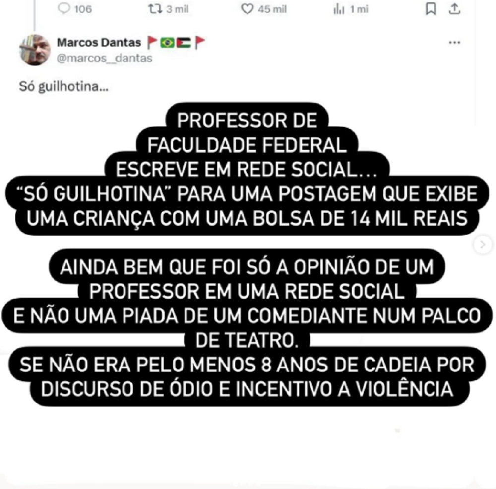 Print de post de Léo Lins no Instagram
