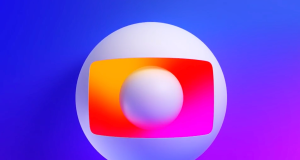 Logo da Globo em fundo colorido