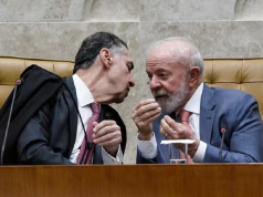 Barroso e presidente Lula conversando