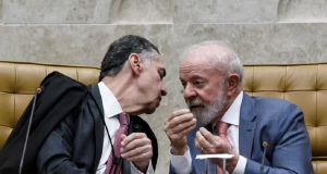Barroso e presidente Lula conversando