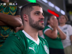 Torcedor do Palmeiras triste