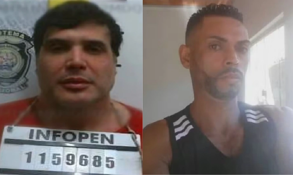 Montagem de fotos do empresário René da Silva Nogueira Júnior e o gari Laudemir de Souza Fernandes