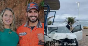 A vereadora Débora Santana e o filho, Cleydson Cardoso