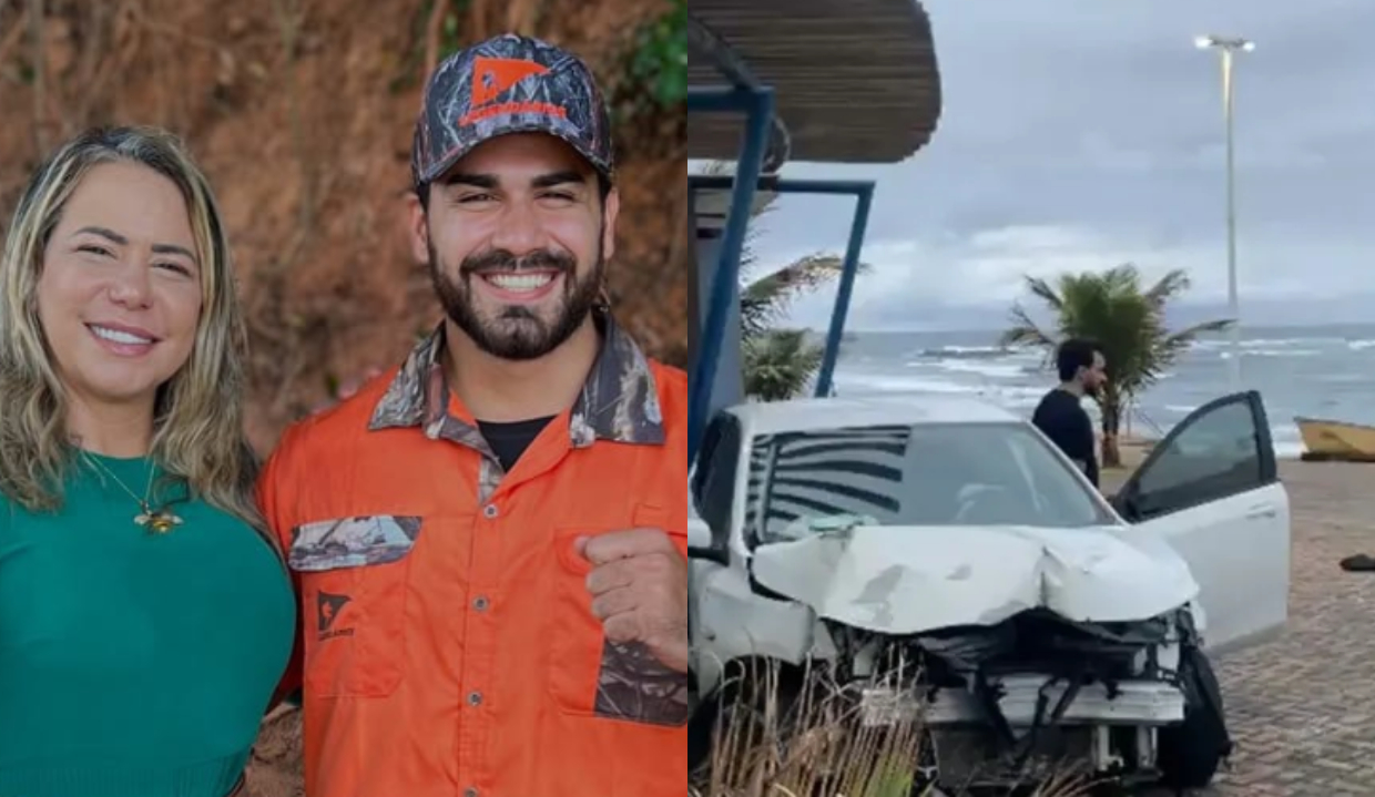 A vereadora Débora Santana e o filho, Cleydson Cardoso