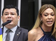 Montagem de fotos de deputados Gilvan da Federal (PL-ES) e Erika Hilton (PSOL-SP)