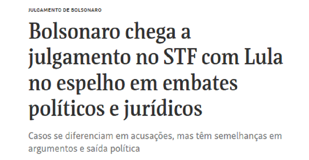 Manchete da Folha de S.Paulo