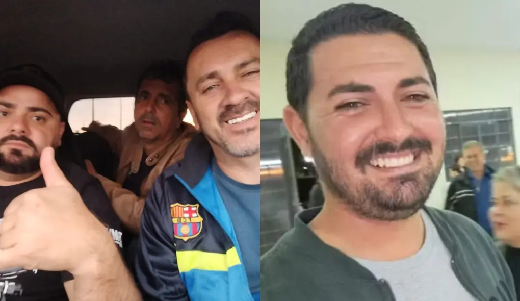 Montagem de fotos dos quatro homens que sumiram