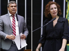 Montagem de fotos de Lindbergh Farias e Carla Zambelli