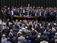 Tumulto durante motim de bolsonaristas na Câmara dos Deputados