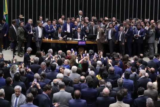Tumulto durante motim de bolsonaristas na Câmara dos Deputados