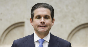 O presidente da Câmara dos Deputados, Hugo Motta (Republicanos-PB), fazendo careta