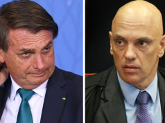 O ex-presidente Jair Bolsonaro (PL) e o ministro Alexandre de Moraes, do Supremo Tribunal Federal (STF), em montagem de fotos