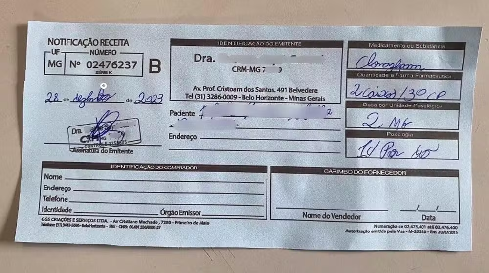 Receita falsa assinada por médica mineira