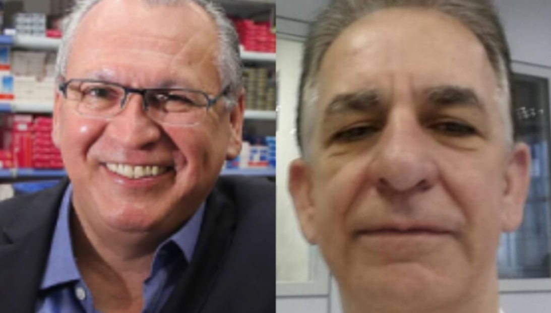 Sidney Oliveira, proprietário da rede de farmácias Ultrafarma e Mario Otavio Gomes, executivo da varejista Fast Shop