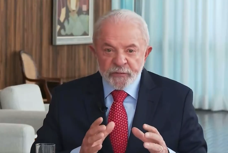 O presidente Lula durante a entrevista ao SBT. Foto: Reprodução/SBT News