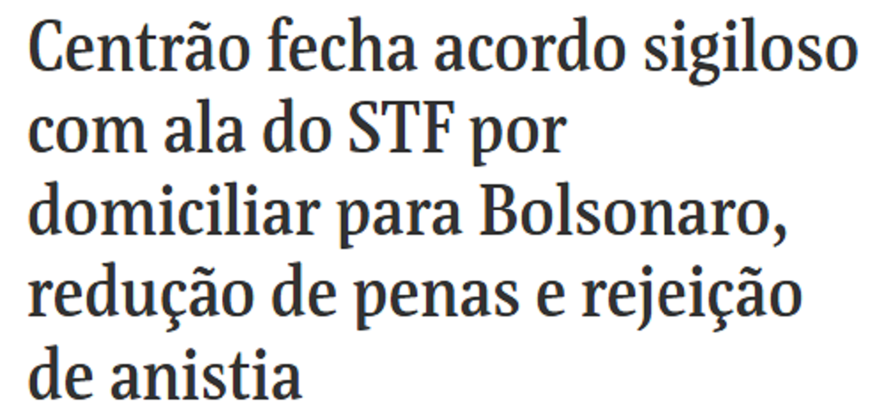 Print de manchete da Folha de S.Paulo